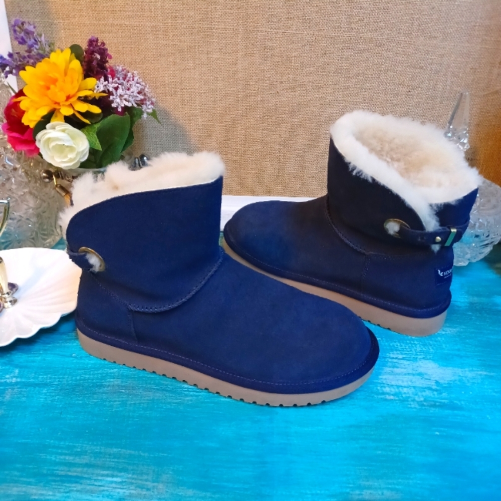 NEW UGG size 8 Koolaburra UGG Women's Blue Remley Mini Fur Lined Sherling Boots
